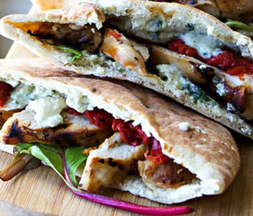 SPONSORED: Grilled Italian Chicken Pita w/ the MOST AMAZING Vegan ...